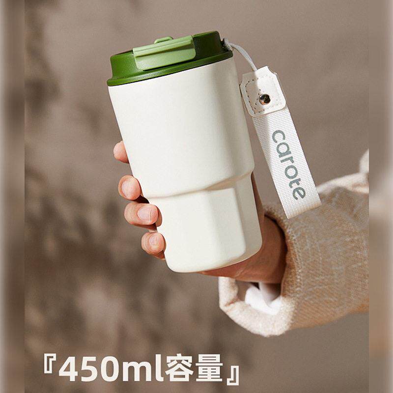 双饮咖啡杯316不锈钢保温杯便携随行学生颜值吸管咖啡杯3D定制