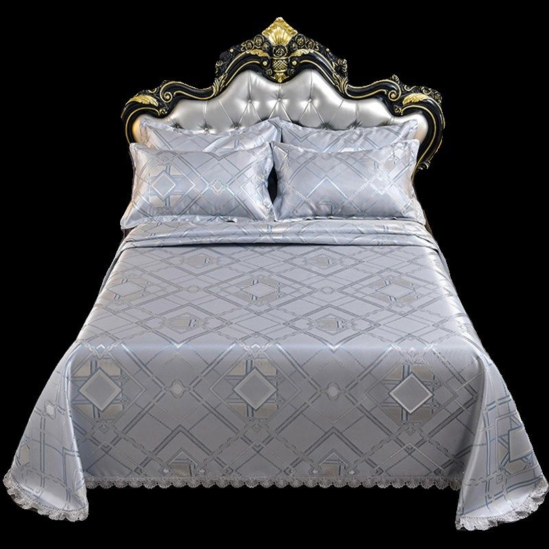 夏季冰丝凉席三件可机洗折叠色织提花人凉席垫1.8m空调软床垫,床上用品,冰丝席,淘宝优惠券,粉丝福利购,淘宝优惠卷