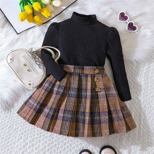 Girls Fall Winter Sets Clothes Knit Long Sleeve Shirts Top
