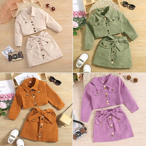 2 3 4 5 6 Years Girls Clothing Sets New Fashion Cotton Coat
