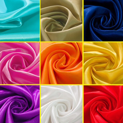 50cmX150cm 22 Color Soft Satin Fabric Wedding Party Decorati