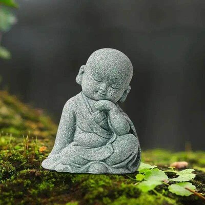 Little Monk Figurine Mini Monk Statue Cute Buddha Monk Statu