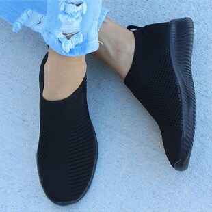 Sneak Women Slip Woman Lightweight Shoes Flat White