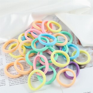 Basic Ponyta 100Pcs Women Bands Scrunchie Hair Set Elastic