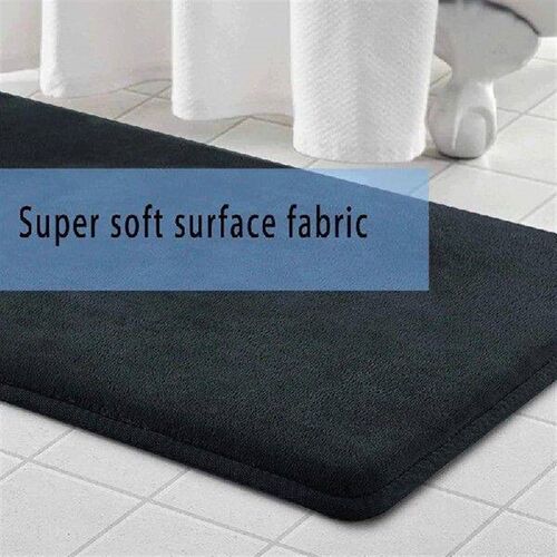 Set of 3 Bath Rugs U-Shaped Toilet Floor Mat Soft Memory