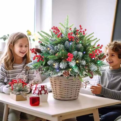2025 Falling Snow Flocked Snow Semicircle Round Mushroom Gro