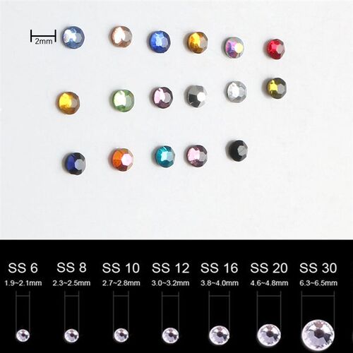 DMC AB Color Hotfix Rhinestones SS6 SS10 SS16 SS20 Crystal G