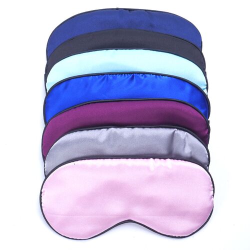 9 Colors Pure Silk Sleep Eye Mask Travel Accessories Padded