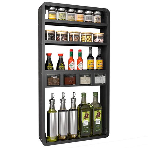 Kitchen Rack Condiments Wall-mounted Punch-free Storage Rack