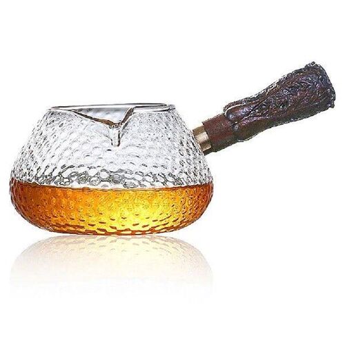 Side Handle Glass Fair Cup Tea Drain Set Japanese Teapot