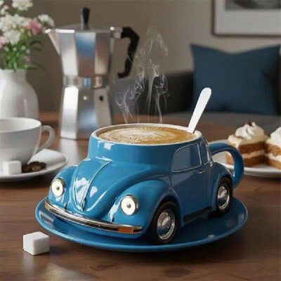 Durable Car Shaped Coffee Mug Creative Coffee Cup Novelty