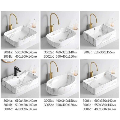 Table basin wash basin ceramic wash basin marble pattern was