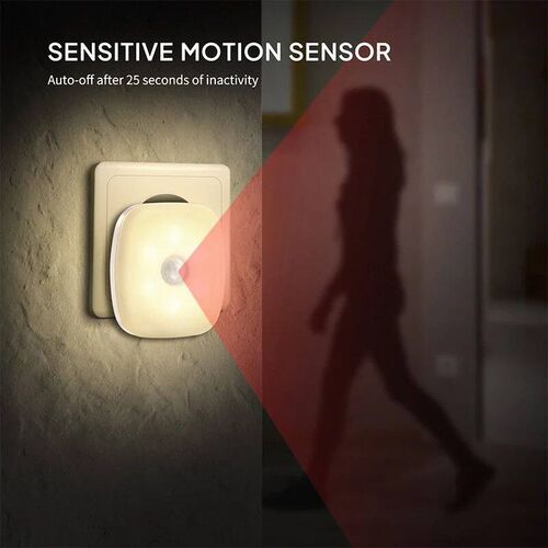Night Light Motion Sensor EU Plug LED Lamps Childrens Night