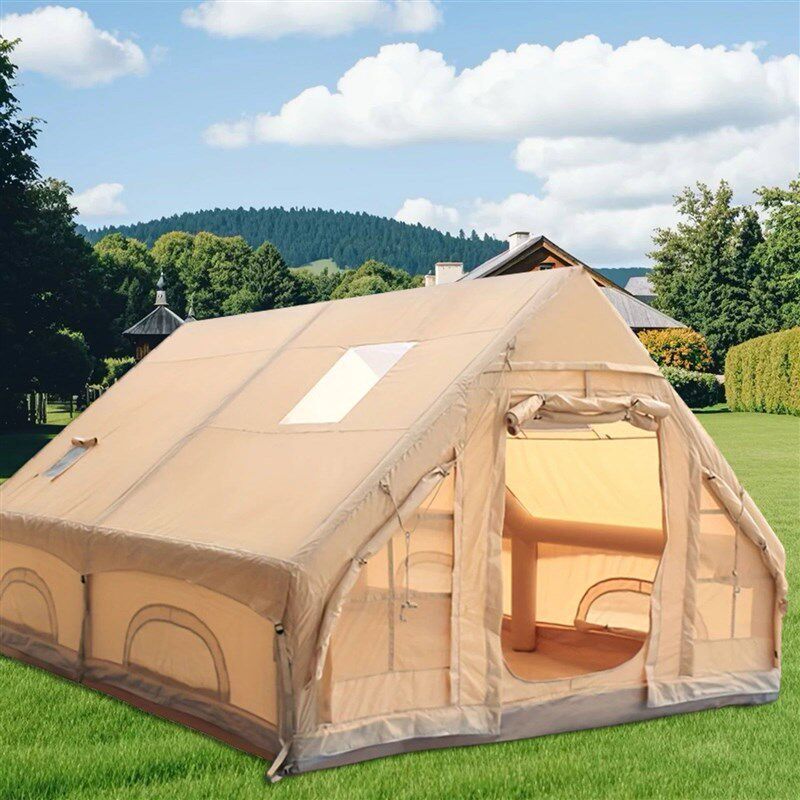 Inflatable camping tent 4-8 people with windows portable wat
