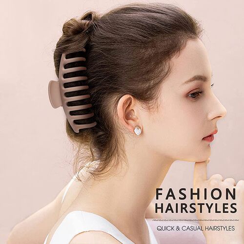 Solid Big Hair Claw for Women Large Claw Clip For Thin Thick