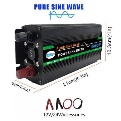 6000W 50Hz DC 12V To 220V Inverter Pure Sine Wave Car Power