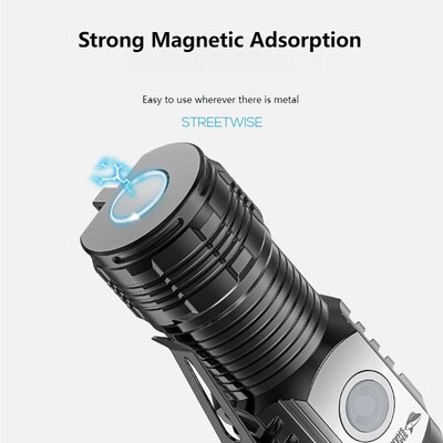 Mini LED lamp beads super bright flashlight three-eye