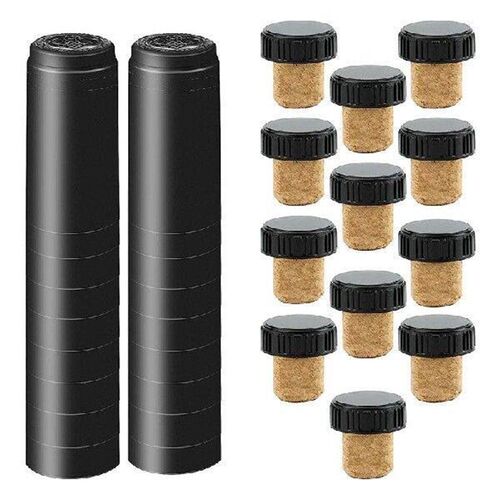 Caps Wrap Wine Bottle Seals Set 50 Pcs Black Pvc Heat