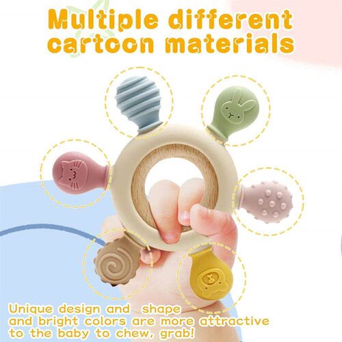 1PC Baby Silicone Teether Rudder Shape Tv Remote Control Tee