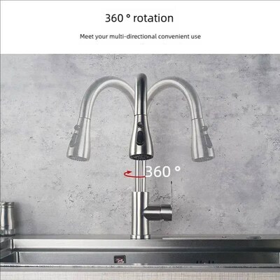 Kitchen Faucets 304 stainless steel Pull Out Kitchen Sink Wa
