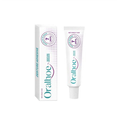 ORALHOE Denture Adhesive Securely holds dentures in place wi