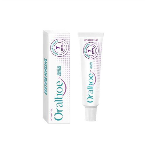 ORALHOE Denture Adhesive Securely holds dentures in place wi