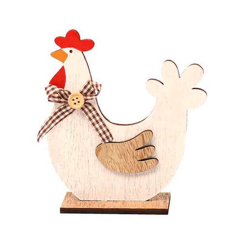 Easter Wooden Rooster Ornaments Christmas Wooden Ornaments H