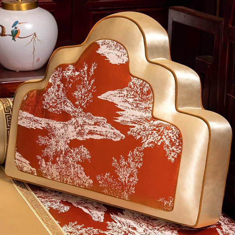 中式大靠背垫客厅沙发抱枕办公室腰枕靠垫含芯床头靠枕可拆洗定制