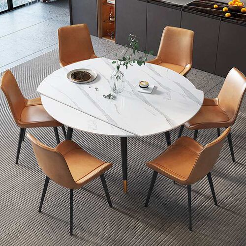 Retractable Rock Plate Functional Dining Table and air Combi