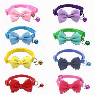 Pet Collars New Pet Bow Bell Collars Cute Cat Collars Pet