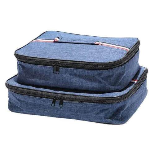 Portable Insulated Lunch Box Bag Large Capacity Flat Tote Ba