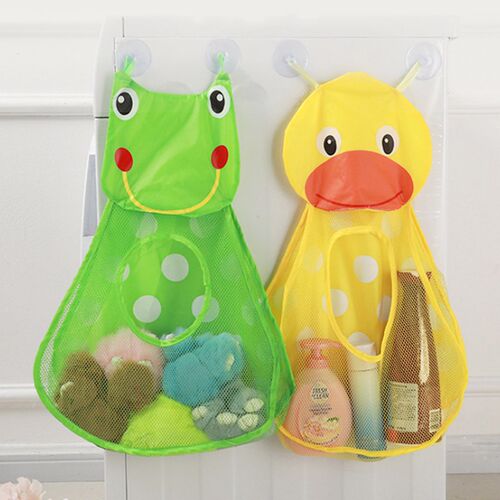 Baby Bath Toys Cute Duck Mesh Net Toy Storage Bag Strong Wit