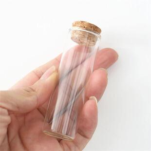 Diameter 25mm Wedding Dragees Glass Bottle Cork Glass Jars T