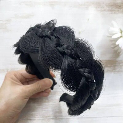 1pc Wig Twist Headbands for Women Wide Fishbone Braids Hairb