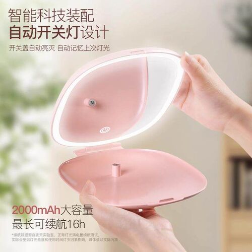 Foldable LED Makeup Mirror with Lights, Portable and Suitabl