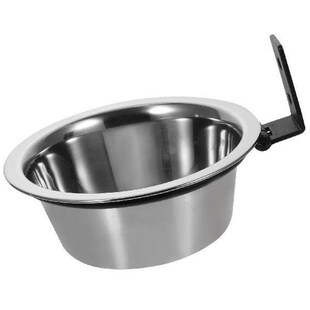 Dog Bowl Mounted Elevated Cages Anti Spill Water Stainless