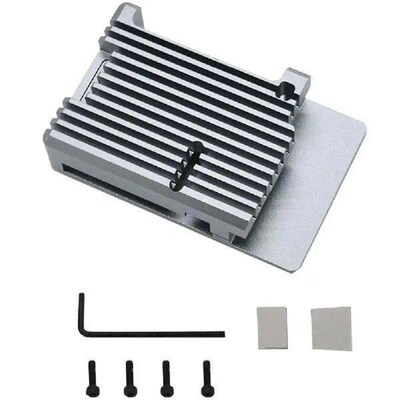 Aluminum Alloy Case for RPI Raspberry Pi 4B with Silicone