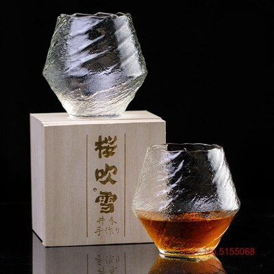 Japanese Hazy Air Wine Glass Snowflakes Falling Whiskey Tumb