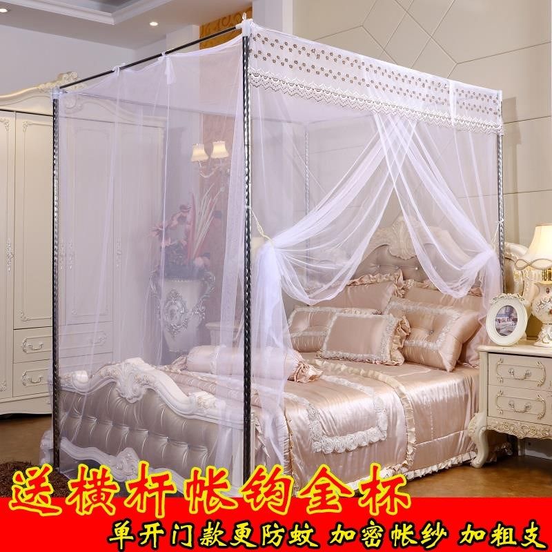 蚊帐支架杆子架子支架配件不锈钢管加粗加厚家用1.5/1.8m米床