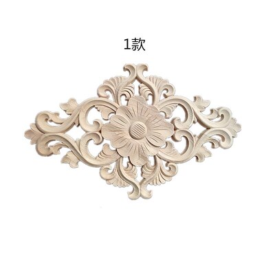 Dongyang wood carving European style patch solid wood flower