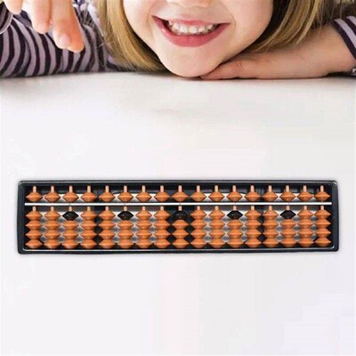 17 Digit Rods Wooden Abacus with Reset Button Educational