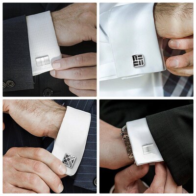 4 Pairs Cufflinks Set CuffLinks For Mens Wedding Souvenirs G
