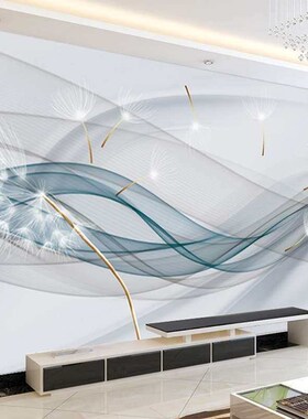 Custom 3D Photo Wallpaper Fashion Lines Dandelion TV Backgr