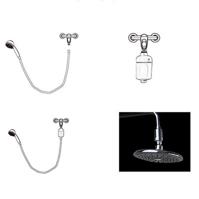 Kitchen Faucet Tap Shower Water ABS Mirror Plating Tap Showe