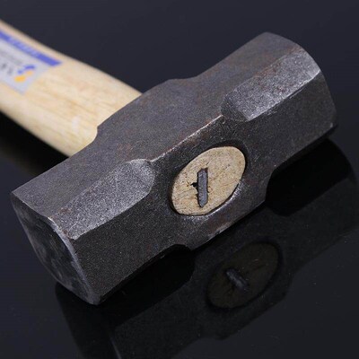 Flying over tools wooden handle octagonal hammer practical o