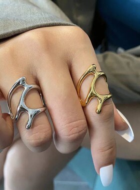 Silver Color rendy Vintage Elegant Irregular Adjustable Ring