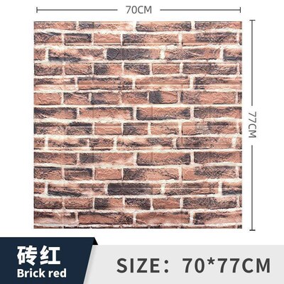 3D Wall Sticker Imitation Brick aterproof Wallpaper Room