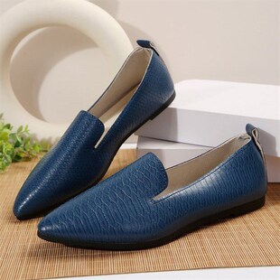 Print Flat for Pointed Women Shoes Snake Lazy Simple Slipon