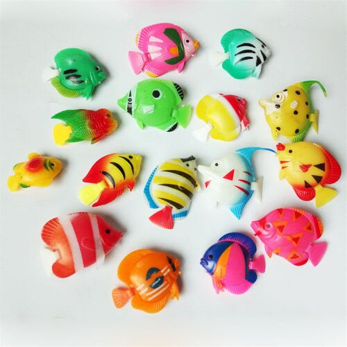 1pc Lifelike Plastic Artificial Moving Floating Fishes Ornam