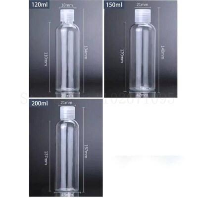 50pcs/lot Plastic Squeeze Bottle with Flip Cap PET Lotion Sh